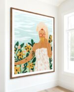 Shop Bohemian woman tattoo style Holiday Weekend Fashion Pastel Art Print & Canvas Print, Commercial digital license & Instant download printable - exclusively certified at 83oranges.com by artist Uma Gokhale India