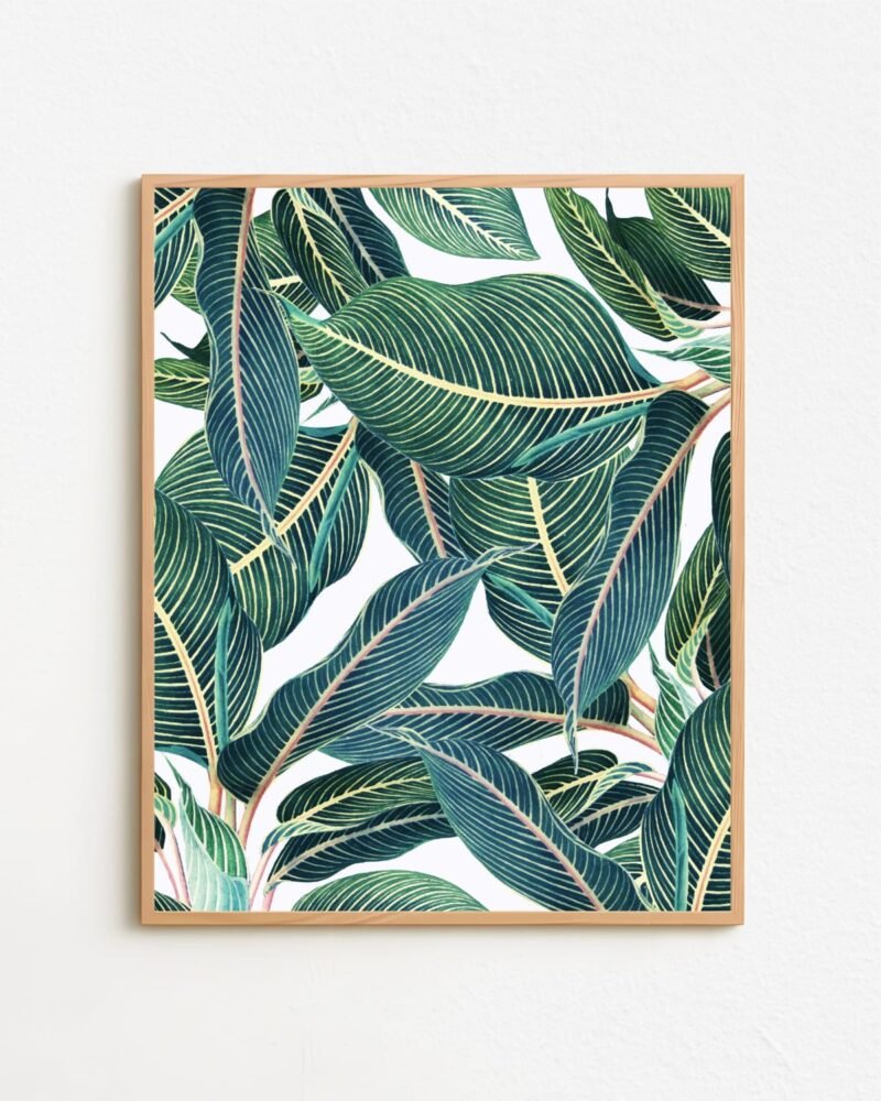 Shop Edge & Dance Tropical Botanical Nature Plants Art Print, Canvas Print, digital printable download - available at 83oranges.com by artist Uma Gokhale India
