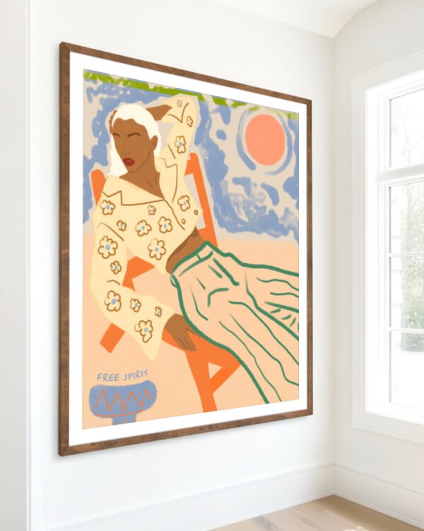 Shop Bohemian woman free spirit independent Art Print & Canvas Print, Commercial digital license & instant download printable - certified at 83oranges.com by artist Uma Gokhale India
