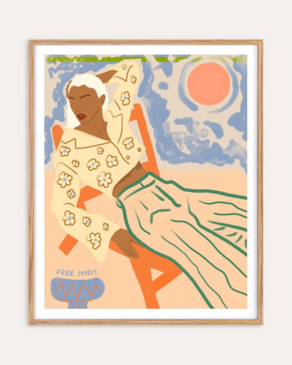 Shop Bohemian woman free spirit independent Art Print & Canvas Print, Commercial digital license & instant download printable - certified at 83oranges.com by artist Uma Gokhale India