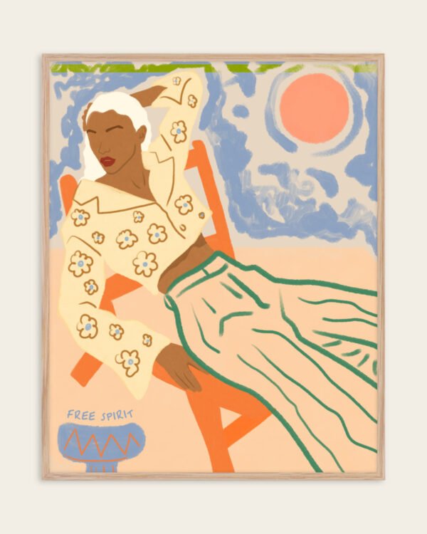 Shop Bohemian woman free spirit independent Art Print & Canvas Print, Commercial digital license & instant download printable - certified at 83oranges.com by artist Uma Gokhale India