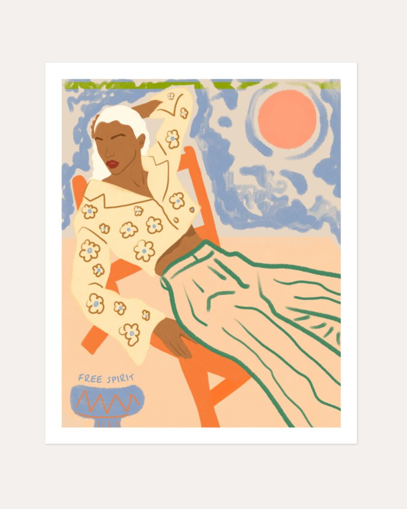 Shop Bohemian woman free spirit independent Art Print & Canvas Print, Commercial digital license & instant download printable - certified at 83oranges.com by artist Uma Gokhale India