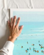 Shop Hot summer beach ocean sea Painting Art Print, Canvas Print, Commercial digital license & Instant download printable - available at 83oranges.com by artist Uma Gokhale India