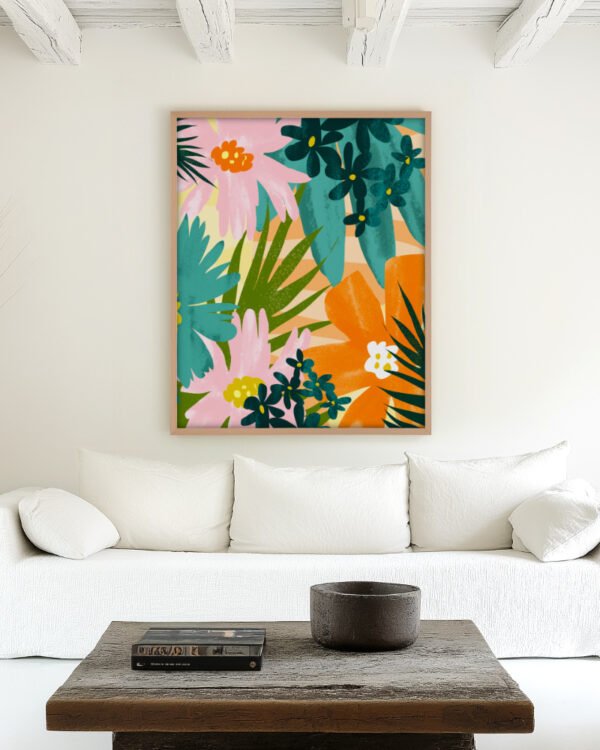 Shop juicy orange green watercolor Botanical Nature Painting Art Print, Canvas Print, Commercial digital license & Instant printable download - available at 83oranges.com by artist Uma Gokhale India