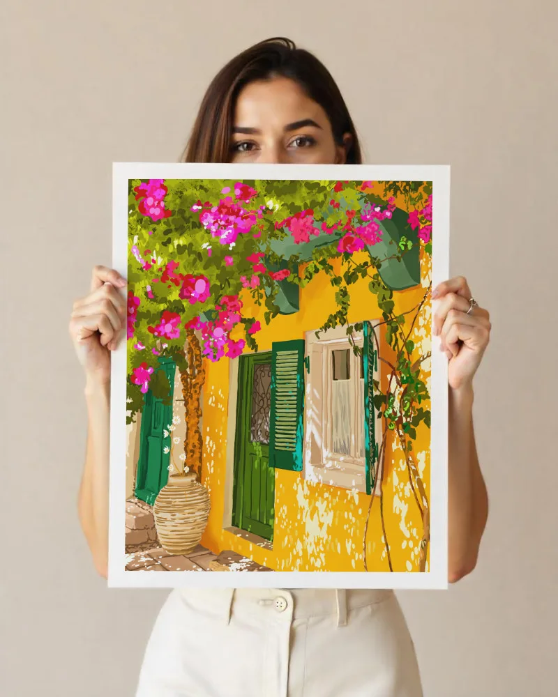 Shop Turkish Architecture Morocco Buildings Art Print, Canvas Print & Fabric Print - exclusively available at 83oranges.com by artist Uma Gokhale India