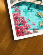 Shop Tigers Luxury Villa painting Art Print, Canvas Print, Commercial digital license & Instant printable download - available at 83oranges.com by artist Uma Gokhale India