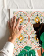 Shop Bohemian woman Tropical Plant lady monstera house plant botanical Art Print & Canvas Print, Commercial digital license & Instant download printable - exclusively certified at 83oranges.com by artist Uma Gokhale India