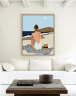 Shop Bohemian woman Tropical vacation Fashion social detox no posting Art Print & Canvas Print, Commercial digital license & Instant download printable - exclusively certified at 83oranges.com by artist Uma Gokhale India