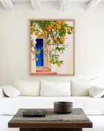 Shop Turkish Architecture Morocco Orange Tree Nature Art Print, Canvas Print, Commercial digital license & Instant download printable- exclusively available at 83oranges.com by artist Uma Gokhale India
