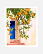 Shop Turkish Architecture Morocco Orange Tree Nature Art Print, Canvas Print & Fabric Print - exclusively available at 83oranges.com by artist Uma Gokhale India