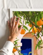 Shop Turkish Architecture Morocco Orange Tree Nature Art Print, Canvas Print, Commercial digital license & Instant download printable- exclusively available at 83oranges.com by artist Uma Gokhale India