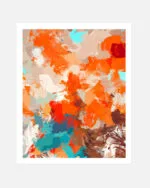 Shop Abstract Playful Warm Endearing Painting Art Print, Canvas Print - exclusively certified & available to order online at 83oranges.com by artist Uma Gokhale India