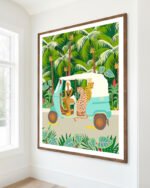 Shop bohemian woman with jungle leopard travel Bali tropical Art Print, Canvas Print, Commercial digital license & Instant download printable - available at 83oranges.com by artist Uma Gokhale India Shop bohemian woman with jungle leopard travel Bali tropical Art Print, Canvas Print, Commercial digital license & Instant download printable - available at 83oranges.com by artist Uma Gokhale India