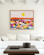 Shop Romantic Landscape Art Print, Canvas Print, Commercial digital license & instant download printable - available at 83oranges.com by artist Uma Gokhale India