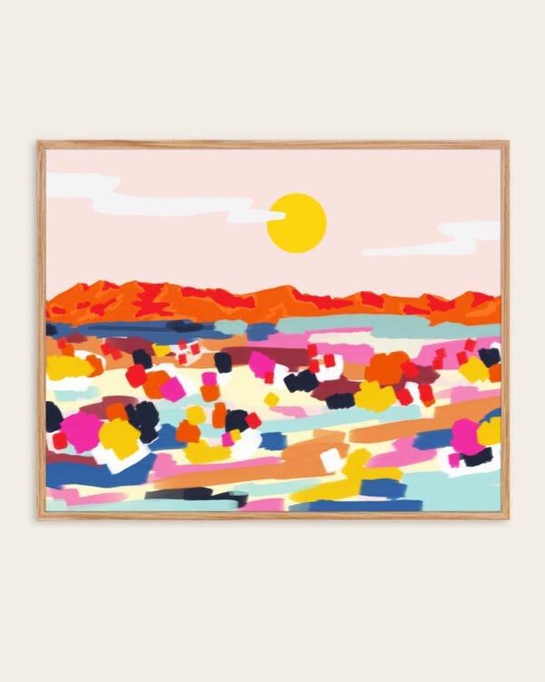 Shop Romantic Landscape Art Print, Canvas Print, Commercial digital license & instant download printable - available at 83oranges.com by artist Uma Gokhale India