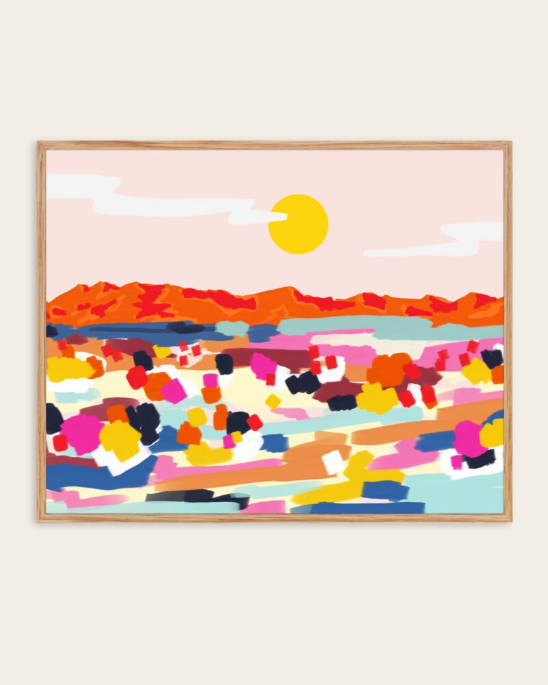 Shop Romantic Landscape Art Print, Canvas Print, Commercial digital license & instant download printable - available at 83oranges.com by artist Uma Gokhale India