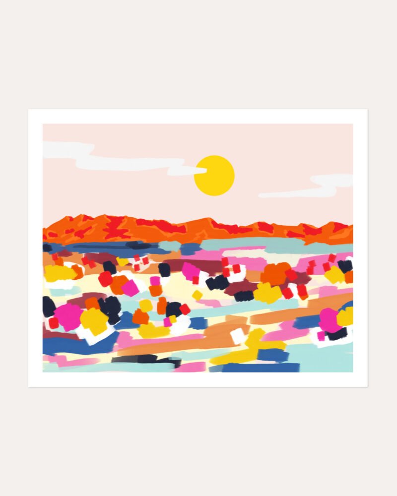 Shop Romantic Landscape Art Print, Canvas Print, Commercial digital license & instant download printable - available at 83oranges.com by artist Uma Gokhale India