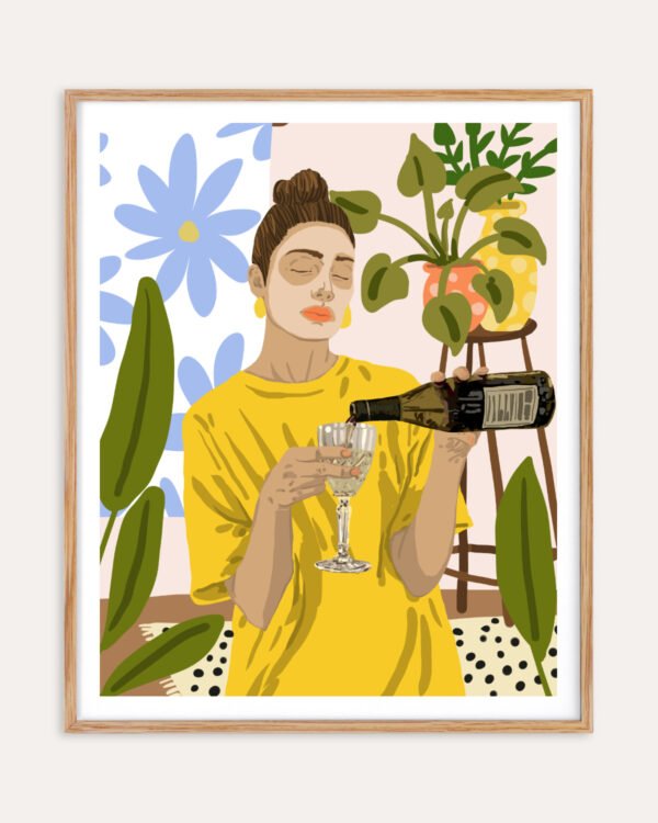 Shop Self-care routine Holiday Weekend Fashion Pastel Art Print & Canvas Print, Commercial digital license & Instant download printable - exclusively certified at 83oranges.com by artist Uma Gokhale India