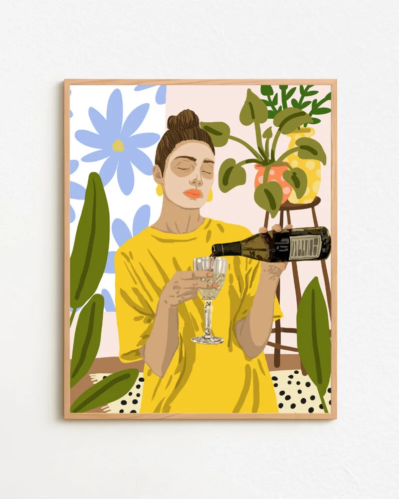 Shop Self-care routine Holiday Weekend Fashion Pastel Art Print & Canvas Print - exclusively certified at 83oranges.com by artist Uma Gokhale India