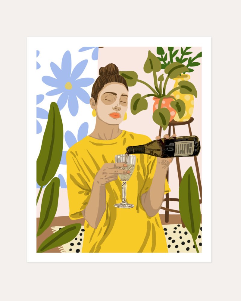 Shop Self-care routine Holiday Weekend Fashion Pastel Art Print & Canvas Print, Commercial digital license & Instant download printable - exclusively certified at 83oranges.com by artist Uma Gokhale India