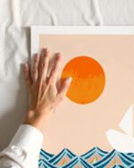 Shop set sail boat ocean sea painting Art Print, Canvas Print, Commercial digital license & instant printable download - available at 83oranges.com by artist Uma Gokhale India