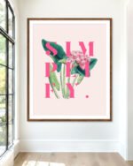 Shop Simplify Typography quote botanical illustration motivational Art Print, Canvas Print, Commercial digital license & Instant download printable - exclusively certified at 83oranges.com by artist Uma Gokhale India