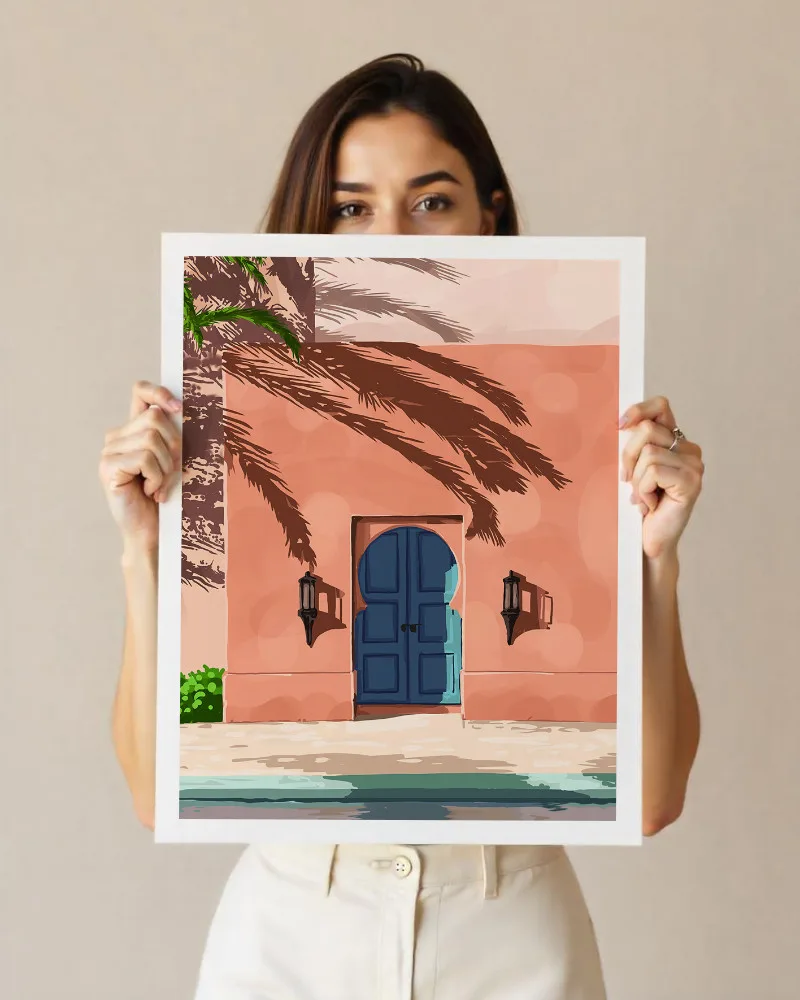 Shop Turkish Architecture Morocco Buildings Art Print, Canvas Print & Fabric Print - exclusively available at 83oranges.com by artist Uma Gokhale India