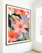 Shop Summer happy place floral garden Art Print, Canvas Print, commercial digital license & Instant download printable - exclusively certified at 83oranges.com by artist Uma Gokhale India