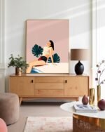Shop Sunday Bohemian woman style Holiday Weekend Fashion Pastel Art Print & Canvas Print - exclusively certified at 83oranges.com by artist Uma Gokhale India