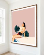 Shop Sunday Bohemian woman style Holiday Weekend Fashion Pastel Art Print & Canvas Print, Commercial digital license & Instant download printable - exclusively certified at 83oranges.com by artist Uma Gokhale India