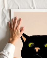 Shop the curious black cute cat close-up minimal painting Art Print, Canvas Print, Commercial digital license & Instant printable download - available at 83oranges.com by artist Uma Gokhale India Shop the curious black cute cat close-up minimal painting Art Print, Canvas Print, Commercial digital license & Instant printable download - available at 83oranges.com by artist Uma Gokhale India
