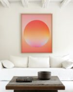 Shop soft gradient Abstract iridescent typography holograph meditation yoga motivational Art Print, Canvas Print, Commercial digital license & Instant download printable - exclusively certified at 83oranges.com by artist Uma Gokhale India