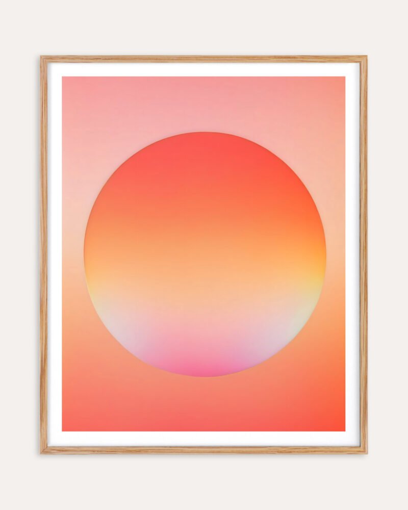 Shop soft gradient Abstract iridescent typography holograph meditation yoga motivational Art Print, Canvas Print, Commercial digital license & Instant download printable - exclusively certified at 83oranges.com by artist Uma Gokhale India