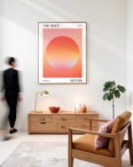 Shop soft gradient Abstract iridescent typography holograph meditation yoga motivational Art Print, Canvas Print - exclusively certified at 83oranges.com by artist Uma Gokhale India