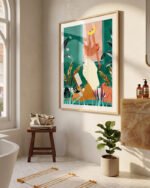 Shop The urban jungle route Art Print, Canvas Print, digital printable download - available at 83oranges.com by artist Uma Gokhale India
