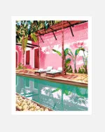 Shop Turkish Architecture Morocco Pink Buildings Art Print, Canvas Print & Fabric Print - exclusively available at 83oranges.com by artist Uma Gokhale India