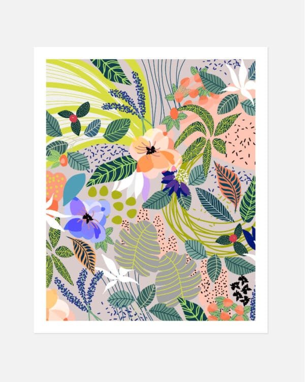 Shop wander floral flowers botanical illustration Art Print, Canvas Print - exclusively certified at 83oranges.com by artist Uma Gokhale India