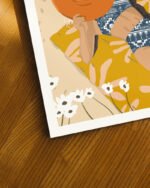 Shop modern bohemian summer beach painting Art Print, Canvas Print, Commercial digital license & instant download printable - available at 83oranges.com by artist Uma Gokhale India