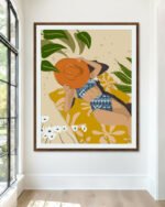 Shop modern bohemian summer beach painting Art Print, Canvas Print, Commercial digital license & instant download printable - available at 83oranges.com by artist Uma Gokhale India