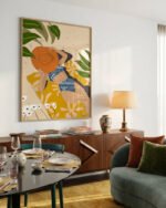 Shop modern bohemian summer beach painting Art Print, Canvas Print, Commercial digital license & instant download printable - available at 83oranges.com by artist Uma Gokhale India