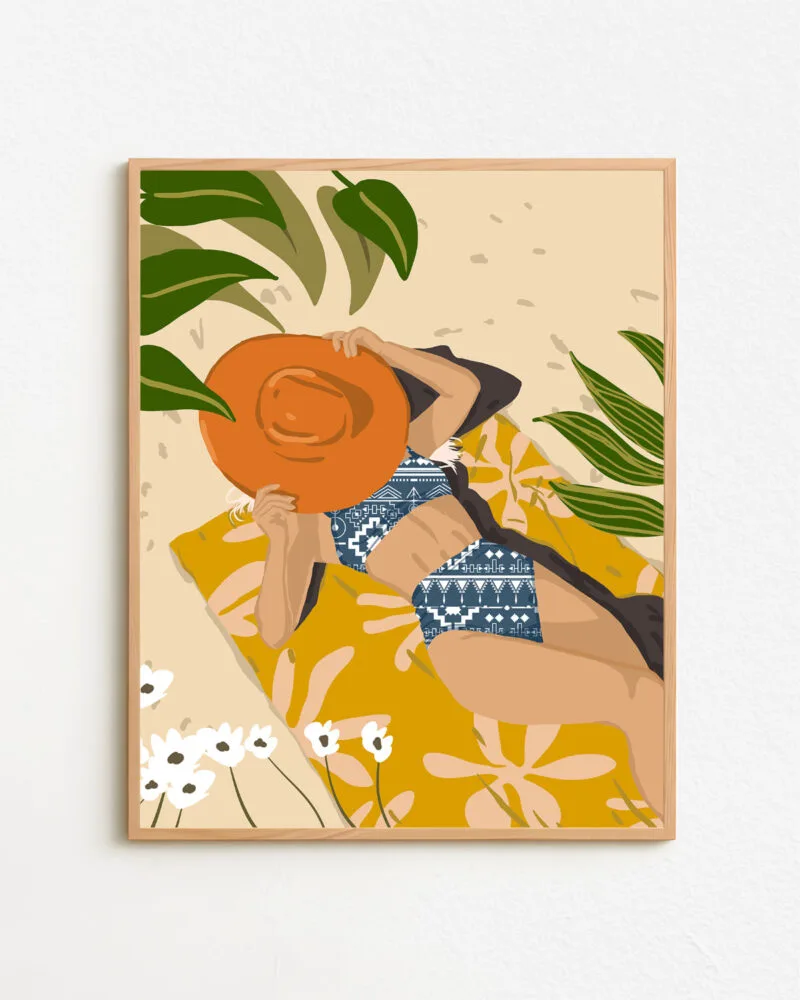 Shop modern bohemian summer beach painting Art Print, Canvas Print & Fabric Print - exclusively available at 83oranges.com by artist Uma Gokhale India