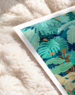 Shop Backyard garden jungle woman watercolor painting Art Print & Canvas Print, Commercial digital license & Instant download printable - exclusively certified at 83oranges.com by artist Uma Gokhale India