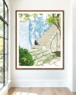 Shop Time To Be a Black Cat Art Print, Canvas Print, Commercial digital license & Instant download printable - available at 83oranges.com by artist Uma Gokhale India