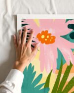 Shop juicy orange green watercolor Botanical Nature Painting Art Print, Canvas Print, Commercial digital license & Instant printable download - available at 83oranges.com by artist Uma Gokhale India