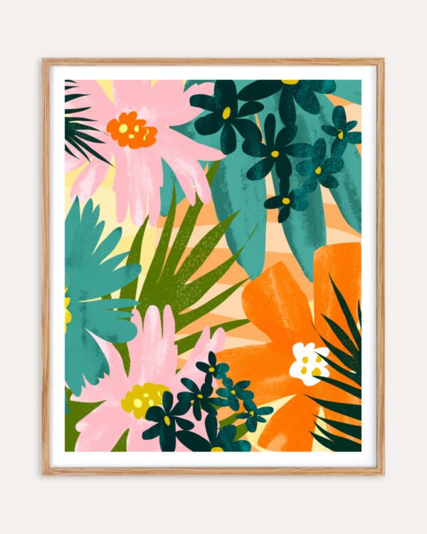 Shop juicy orange green watercolor Botanical Nature Painting Art Print, Canvas Print, Commercial digital license & Instant printable download - available at 83oranges.com by artist Uma Gokhale India