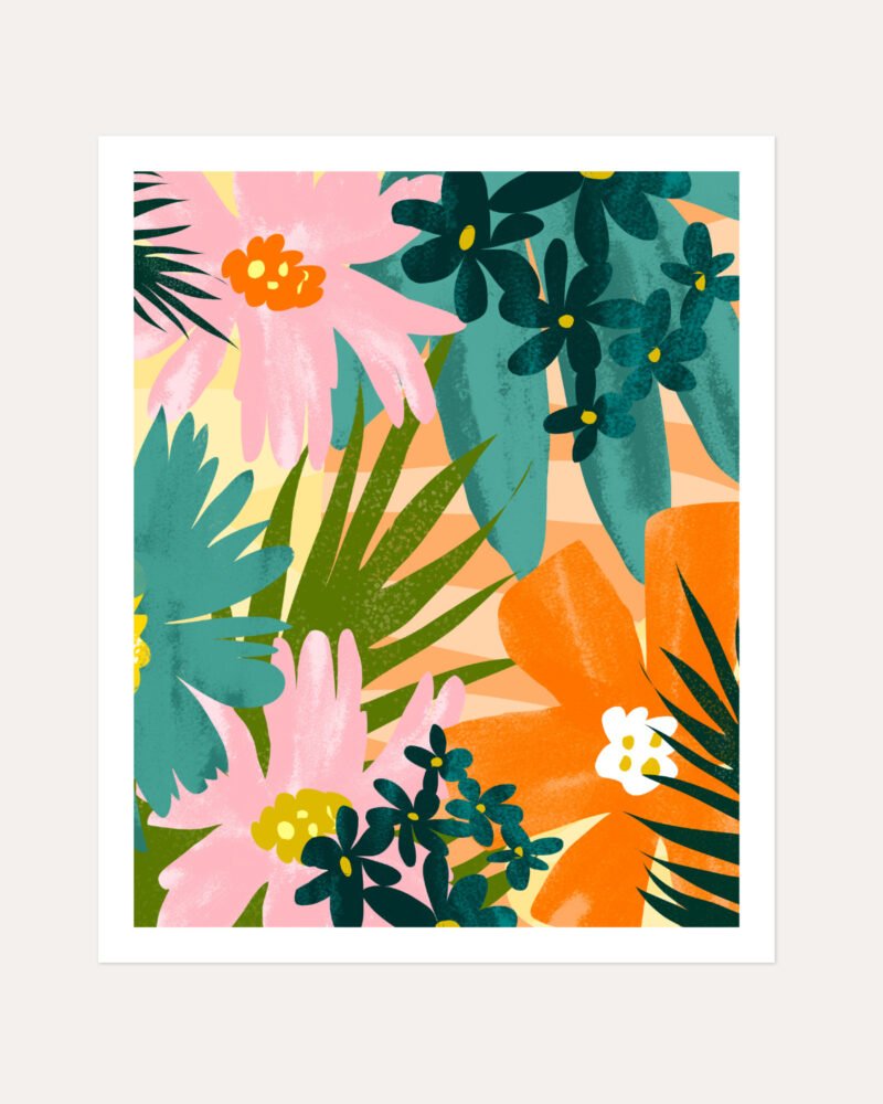 Shop juicy orange green watercolor Botanical Nature Painting Art Print, Canvas Print, Commercial digital license & Instant printable download - available at 83oranges.com by artist Uma Gokhale India