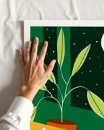 Shop Moon lover eclectic maximalist bold fashion woman Art Print, Canvas Print, Commercial digital license & Instant printable download - available at 83oranges.com by artist Uma Gokhale India Shop Moon lover eclectic maximalist bold fashion woman Art Print, Canvas Print, Commercial digital license & Instant printable download - available at 83oranges.com by artist Uma Gokhale India