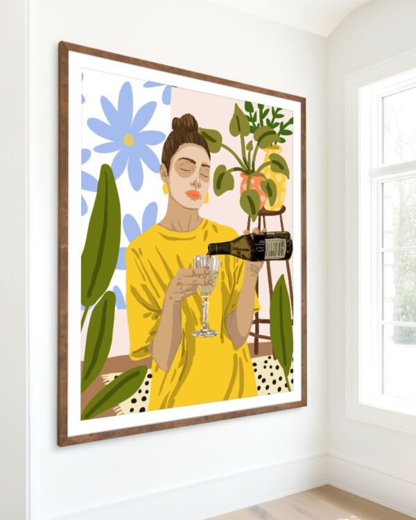 Shop Self-care routine Holiday Weekend Fashion Pastel Art Print & Canvas Print, Commercial digital license & Instant download printable - exclusively certified at 83oranges.com by artist Uma Gokhale India