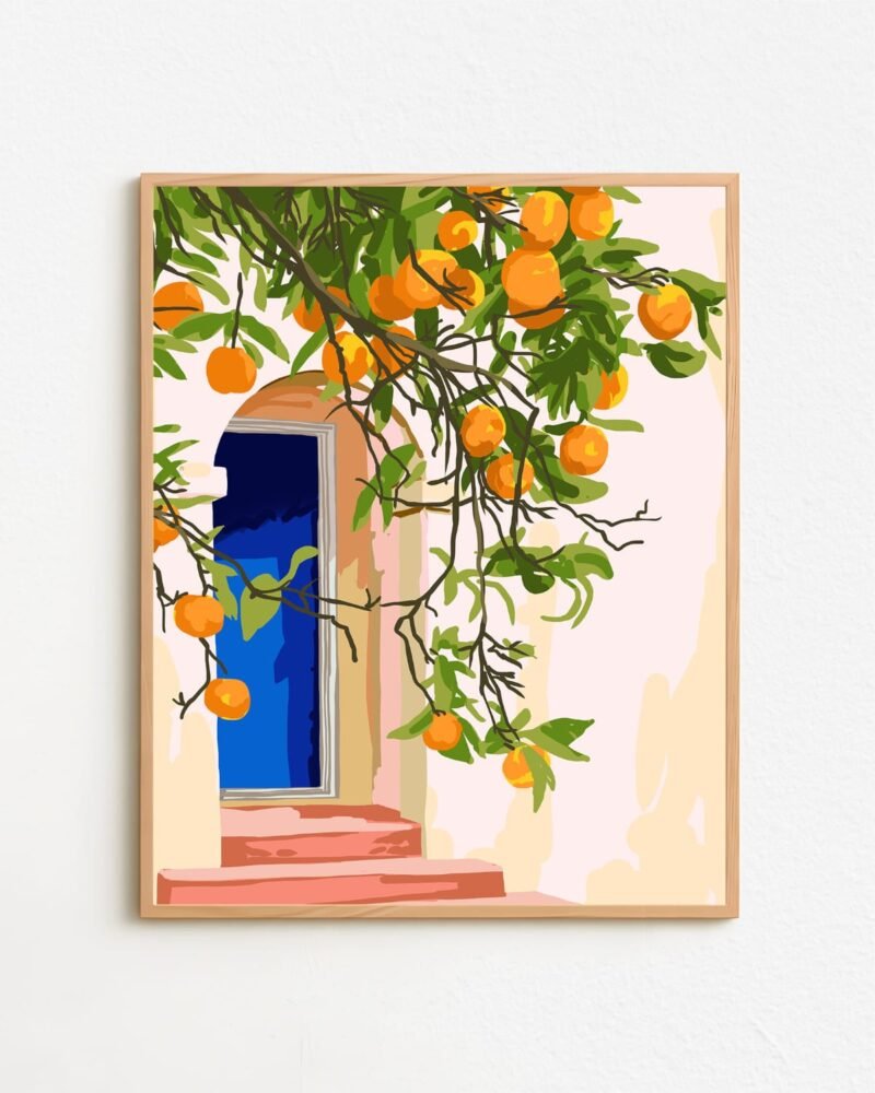 Shop Turkish Architecture Morocco Orange Tree Nature Art Print, Canvas Print & Fabric Print - exclusively available at 83oranges.com by artist Uma Gokhale India