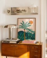 Shop Palm Vibes Vintage Botanical Nature tropical illustration Art Print, Canvas Print, Commercial digital license, Instant printable download - available at 83oranges.com by artist Uma Gokhale India
